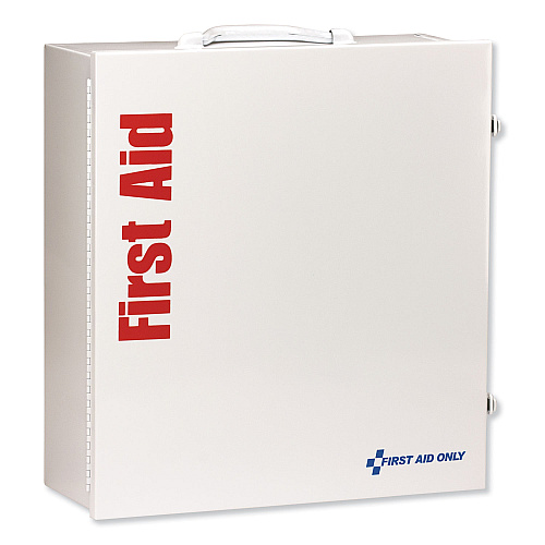First Aid Only ANSI 2015 Class A+ Type I and II Industrial First Aid Kit 100 People, 676 Pieces, Metal Case (90575)