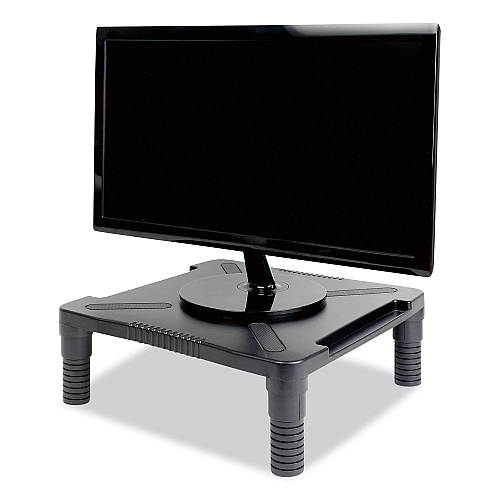 Innovera Single Level Monitor Riser, 13.13" x 13.5" x 4.92" to 7.28", Black (IVR55010)