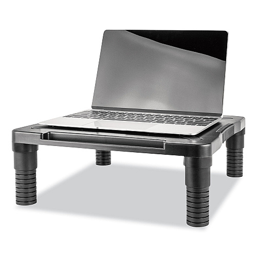 Innovera Single Level Monitor Riser, 13.13" x 13.5" x 4.92" to 7.28", Black (IVR55010)