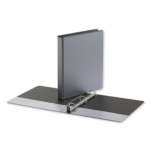 Universal Deluxe Easy-to-Open D-Ring View Binder, 3 Rings, 1" Capacity, 11 x 8.5, Black (UNV30711)