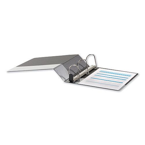 Universal Deluxe Easy-to-Open D-Ring View Binder, 3 Rings, 3" Capacity, 11 x 8.5, Black (UNV30751)