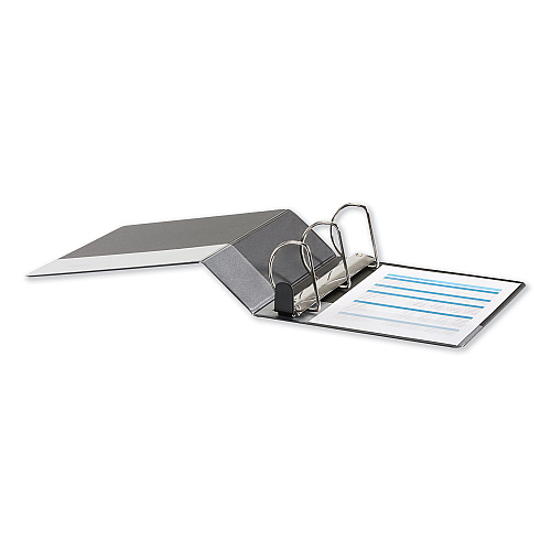 Universal Deluxe Easy-to-Open D-Ring View Binder, 3 Rings, 4" Capacity, 11 x 8.5, Black (UNV30753)