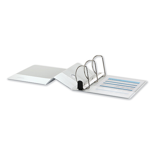 Universal Deluxe Easy-to-Open D-Ring View Binder, 3 Rings, 5" Capacity, 11 x 8.5, White (UNV30756)