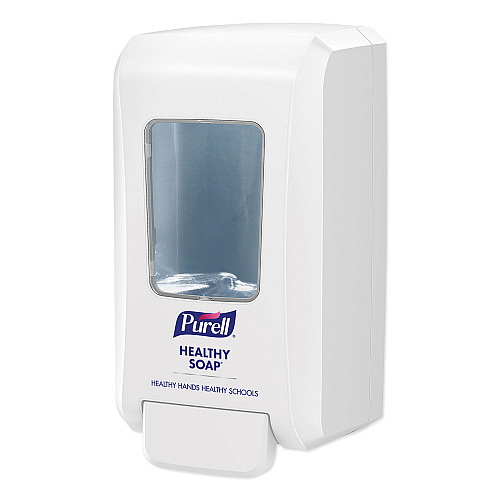 PURELL FMX-20 Soap Push-Style Dispenser, 2,000 mL, 4.68 x 6.5 x 11.66, For K-12 Schools, White, 6/Carton (524006CT)