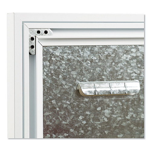 U Brands 3N1 Magnetic Glass Dry Erase Combo Board, 47 x 35, Month View, Gray/White Surface, White Aluminum Frame (3198U0001)