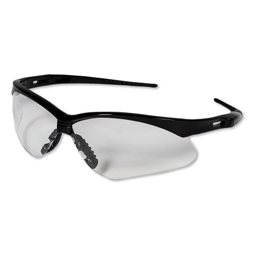 KleenGuard Nemesis Safety Glasses, Black Frame, Clear Lens (25676