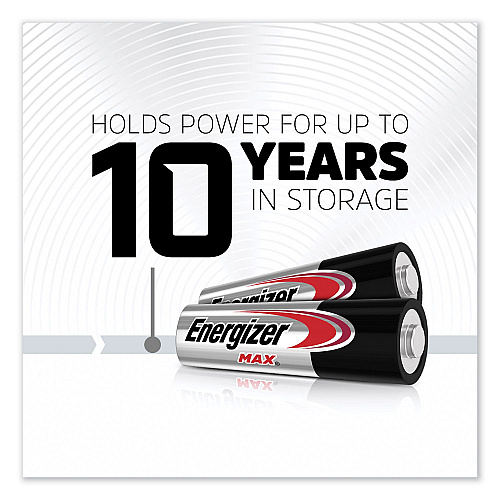 Energizer MAX Alkaline AA Batteries, 1.5 V, 4/Pack (E91BP4)