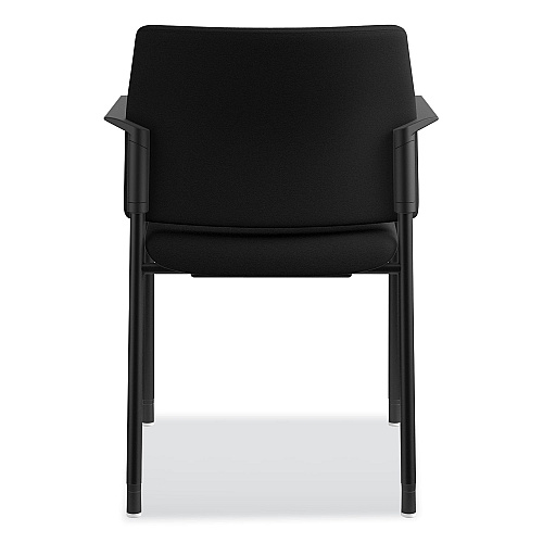 HON Accommodate Series Guest Chair with Arms, Fabric Upholstery, 23.25" x 22.25" x 32", Black Seat/Back, Charblack Legs, 2/Carton (SGS6FBC10C)