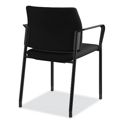 HON Accommodate Series Guest Chair with Arms, Fabric Upholstery, 23.25" x 22.25" x 32", Black Seat/Back, Charblack Legs, 2/Carton (SGS6FBC10C)