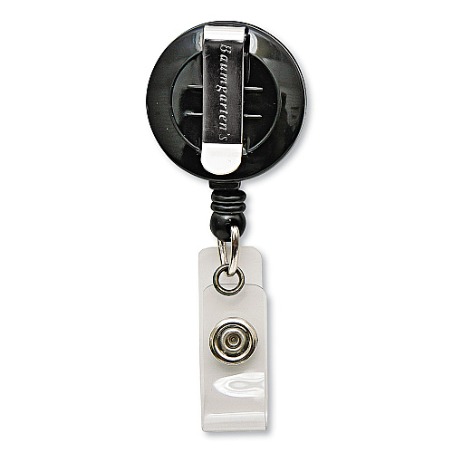 SICURIX ID Card Reel with Belt Clip, 30" Extension, Black (68824)