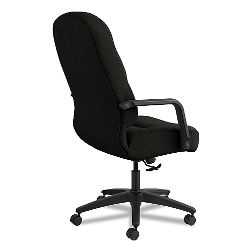 HON Pillow-Soft 2090 Series Executive High-Back Swivel/Tilt Chair, Supports Up to 300 lb, 16.75" to 21.25" Seat Height, Black (2091SR11T)