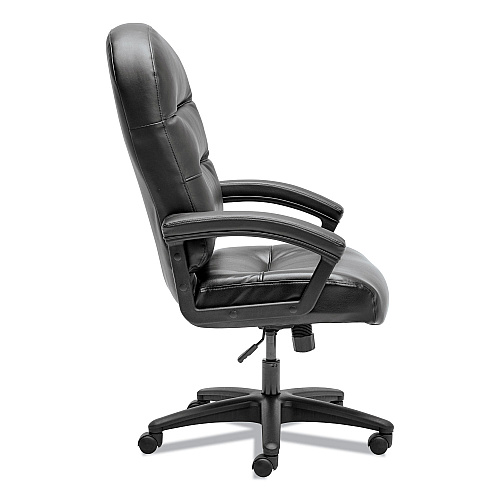 HON Pillow-Soft 2090 Series Executive High-Back Swivel/Tilt Chair, Supports Up to 250 lb, 16" to 21" Seat Height, Black (2095HPWST11T)