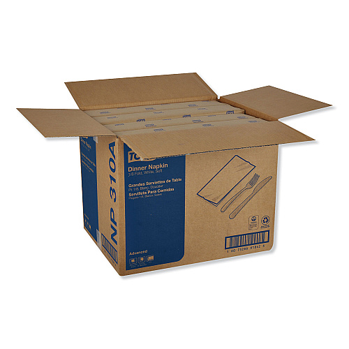 Tork Advanced Dinner Napkins, 2 Ply, 15" x 16.25", 1/8 Fold, White, 375/Packs, 8 Packs/Carton (NP310A)