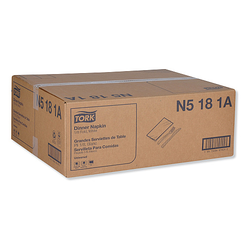 Tork&reg; Universal Dinner Napkins, White, 250 Napkin Pack, 12 Packs (N5181A)
