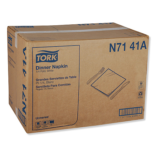 Tork&reg; Universal Dinner Napkins, White, 334 Napkin Pack, 12 Packs (N7141A)