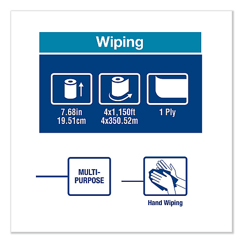 Tork&reg; Basic Hardwound Roll Paper Towels, White, 1,150-ft., 4 Rolls (291370)