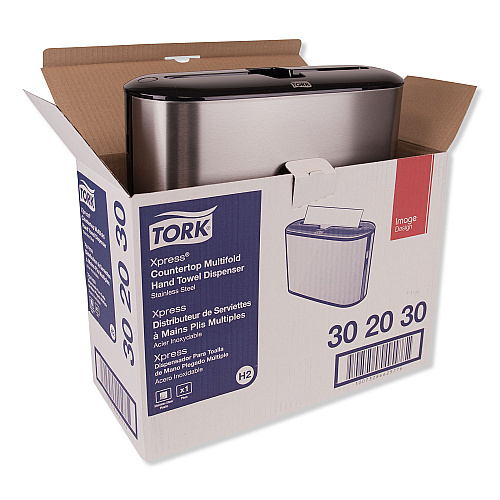 Tork&reg; Xpress Countertop Multifold Hand Towel Dispenser, Stainless (302030)
