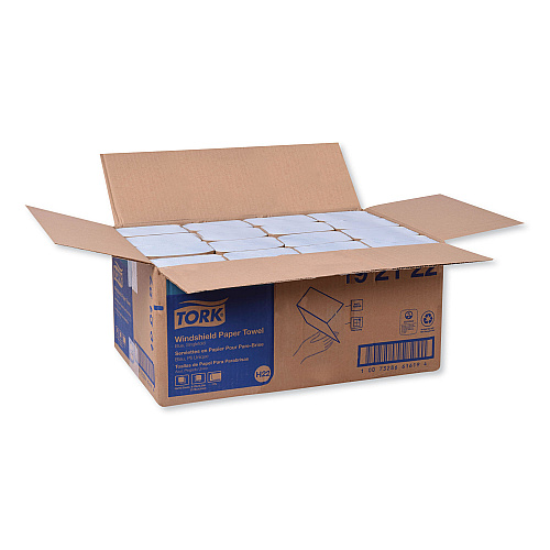 Tork&reg; Windshield Single Fold Paper Towels, 2-Ply, Blue, 2240 Towels (192122)