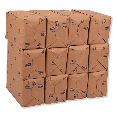 Tork&reg; Masterfold Dispenser Napkins, Brown, 500 Napkin Pack, 12 Packs (D806E)