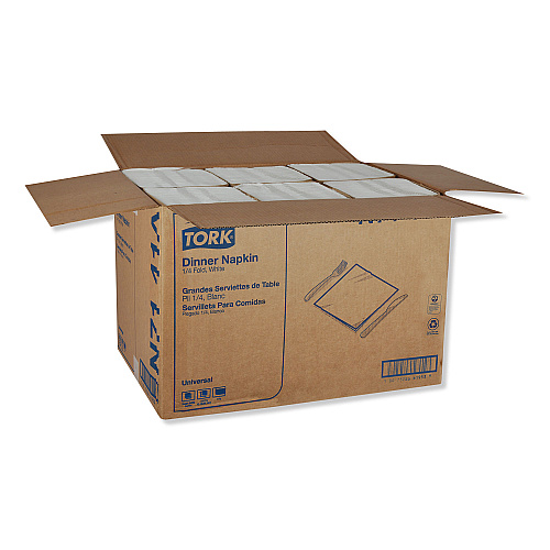 Tork&reg; Universal Dinner Napkins, White, 334 Napkin Pack, 12 Packs (N7141A)