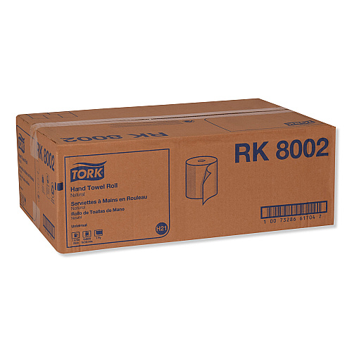 Tork&reg; Universal Hardwound Roll Paper Towels, Brown, 800-ft., 6 Rolls (RK8002)