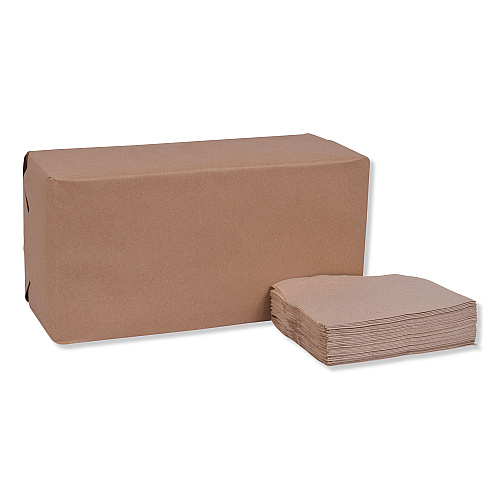 Tork&reg; Masterfold Dispenser Napkins, Brown, 500 Napkin Pack, 12 Packs (D786E)