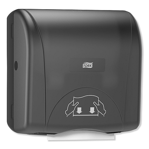 Tork Mini Mechanical Hand Towel Roll Dispenser, For H71 System, 11.75 x 7.5 x 12.5, Black (774728)