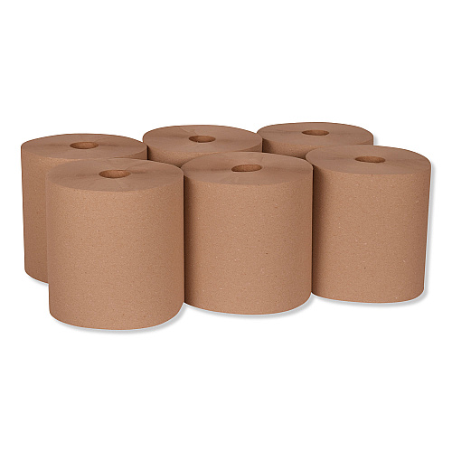 Tork&reg; Universal Hardwound Roll Paper Towels, Brown, 800-ft., 6 Rolls (RK8002)