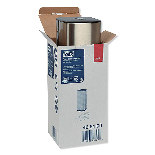 Tork Image Design Foam Skincare Automatic Dispenser with Intuition Sensor, 1 L, 4.5 x 5.12 x 10.62, Stainless Steel (466100)