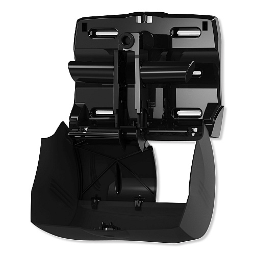 Tork&reg; OptiCore Standard Toilet Paper Twin Dispenser, 2-Rolls, Black (565728)