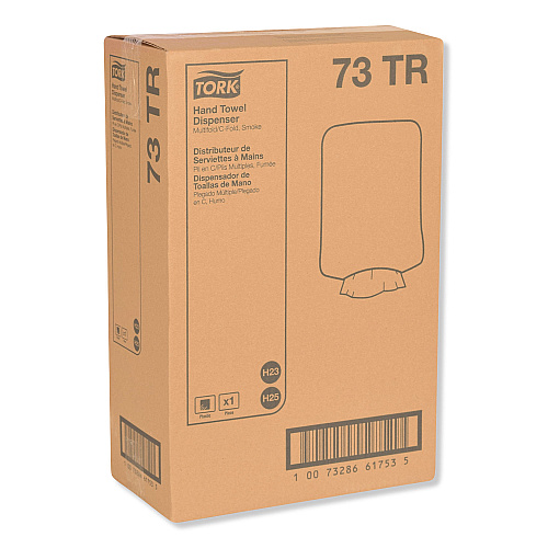 Tork&reg; Multifold and C-Fold Hand Towel Dispenser, Smoke (73TR)