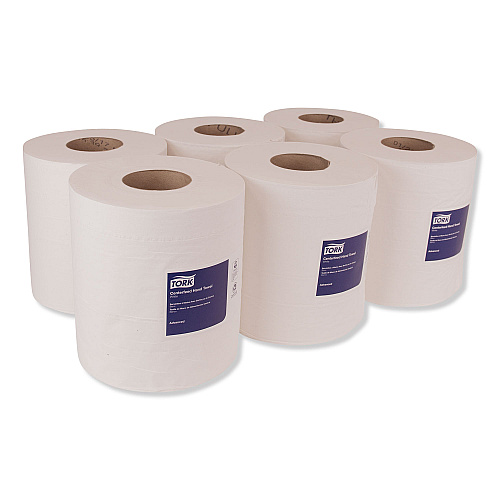 Tork Advanced Centerfeed Hand Towel, 2-Ply, 8.25 x 11.8, White, 610/Roll, 6/Carton (121202)