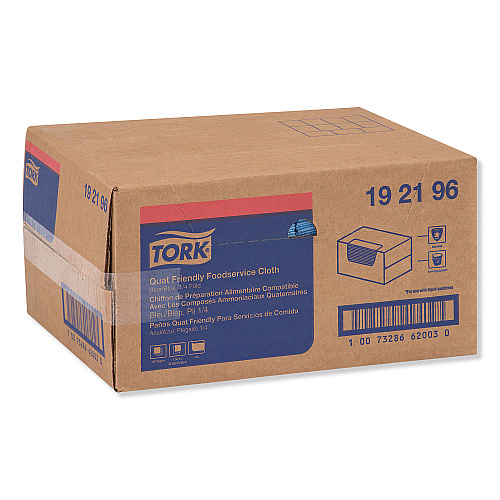 Tork Foodservice Cloth, 13 x 21, Blue, 150/Carton (192196)