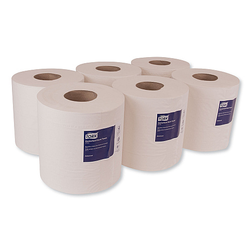 Tork&reg; Center-Pull Paper Hand Towels, White, 2-Ply, 6 Rolls (121204)