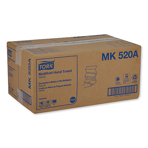 Tork&reg; Multifold Paper Towels, 1-Ply, Brown, 4000 Towels (MK520A)