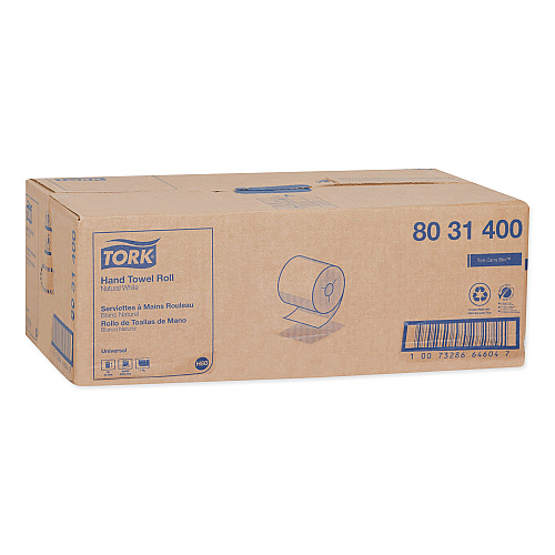 Tork&reg; Universal Hardwound Roll Paper Towels, White, 800-ft., 6 Rolls (8031400)