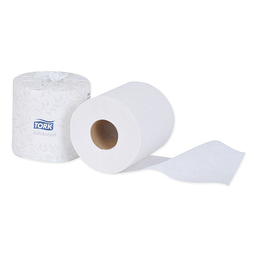 Tork&reg; Advanced Toilet Paper, 2-Ply, White, 500 Sheets, 48 Rolls (TM6130S)