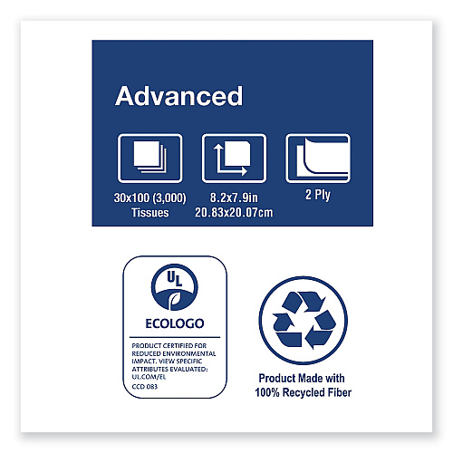 Tork&reg; Advanced Facial Tissue, 2-Ply, 100 Tissue Box, 30 Boxes (TF6810)