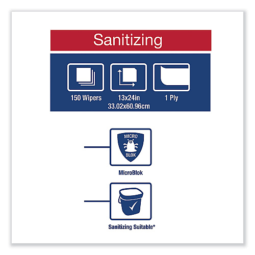 Tork&reg; Foodservice Cleaning Cloth, 1-Ply, Red, 150 Cloths (192193)