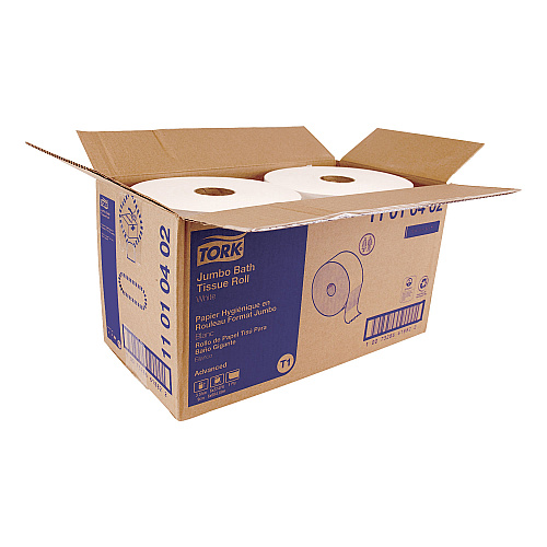 Tork&reg; Advanced Jumbo Toilet Paper, 1-Ply, 2,247-ft., 6 Rolls (11010402)