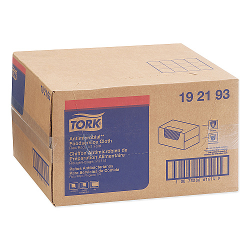 Tork&reg; Foodservice Cleaning Cloth, 1-Ply, Red, 150 Cloths (192193)
