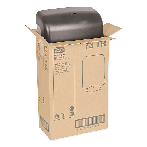 Tork&reg; Multifold and C-Fold Hand Towel Dispenser, Smoke (73TR)