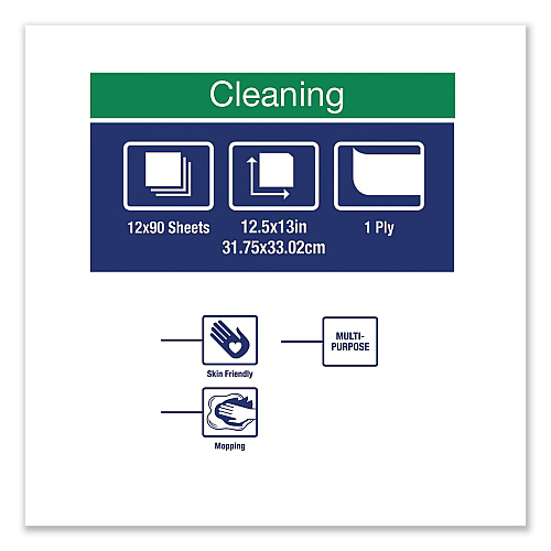 Tork Paper Wiper Plus, 12.5 x 13, White, 1/4 Fold, 90/Pack, 12 Packs/Carton (430150A)