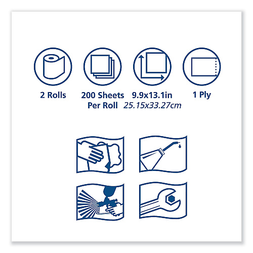 Tork&reg; ShopMax Wiper 450, Blue, 200 Wipers, 2 Buckets (450340)