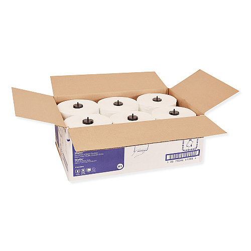 Tork&reg; Soft Matic Handwound Roll Paper Towels, 1-Ply, White, 6 Rolls (290094)