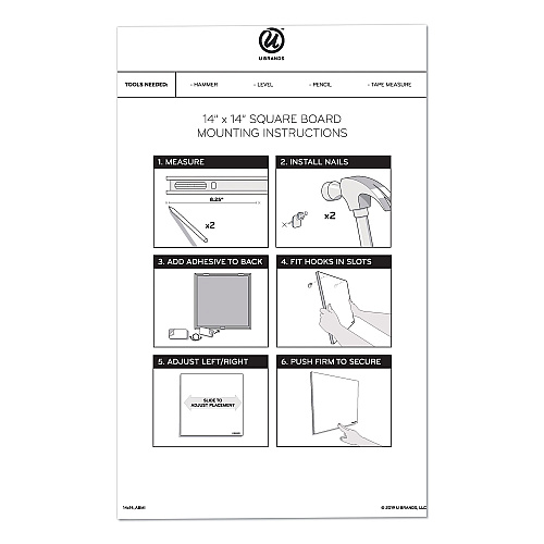 U Brands Tile Board Value Pack, (1) Tan Cork Bulletin, (1) White Undated Calendar Dry Erase, 14 x 14 (3889U0001)