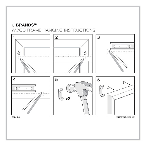 U Brands Magnetic Chalkboard with Decor Frame, 30 x 20, Black Surface, White Wood Frame (2073U0001)