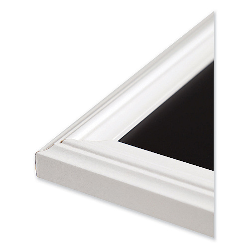 U Brands Magnetic Chalkboard with Decor Frame, 30 x 20, Black Surface, White Wood Frame (2073U0001)