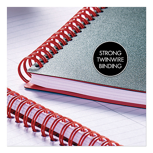 Black n' Red Flexible Cover Twinwire Notebooks, SCRIBZEE Compatible, 1-Subject, Wide/Legal Rule, Black Cover, (70) 11.75 x 8.25 Sheets (E67008)