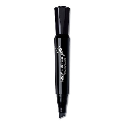 BIC Intensity Chisel Tip Permanent Marker Value Pack, Broad Chisel Tip, Black, 36/Pack (GPMM36BK)